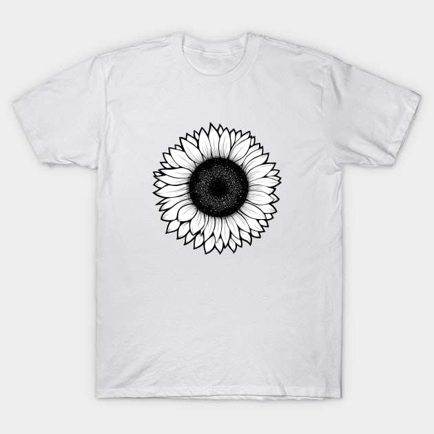 Cute Handdrawn Sunflower T-Shirt by alien3287
